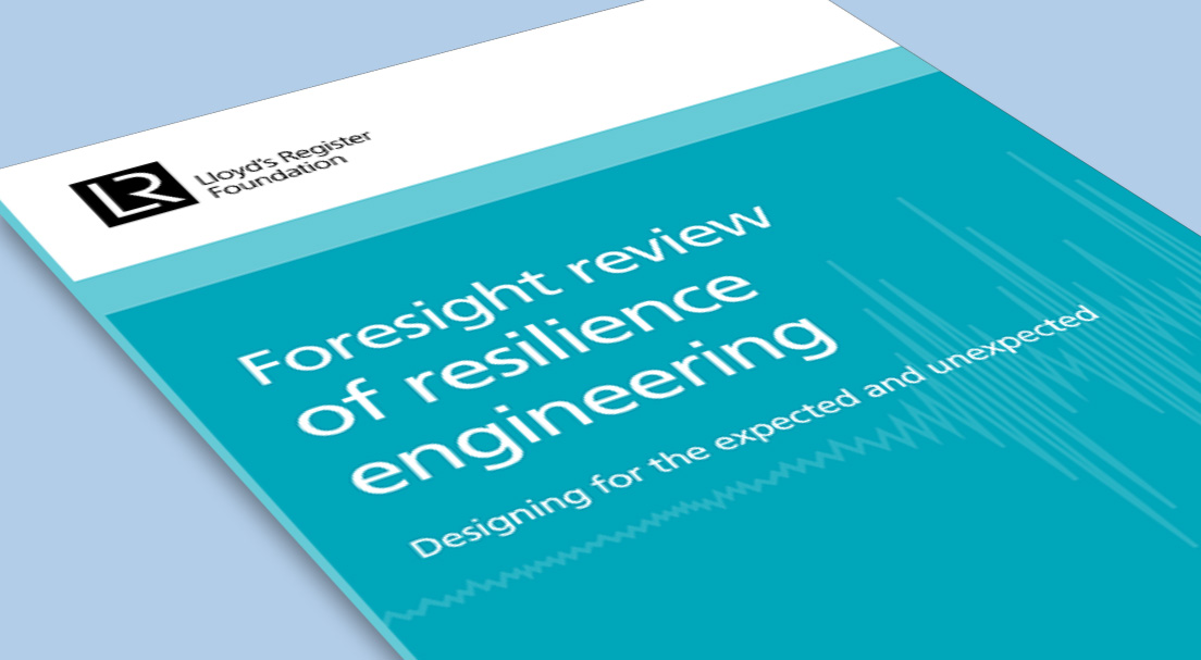 3D render of cover of "Foresight review of resilience engineering"