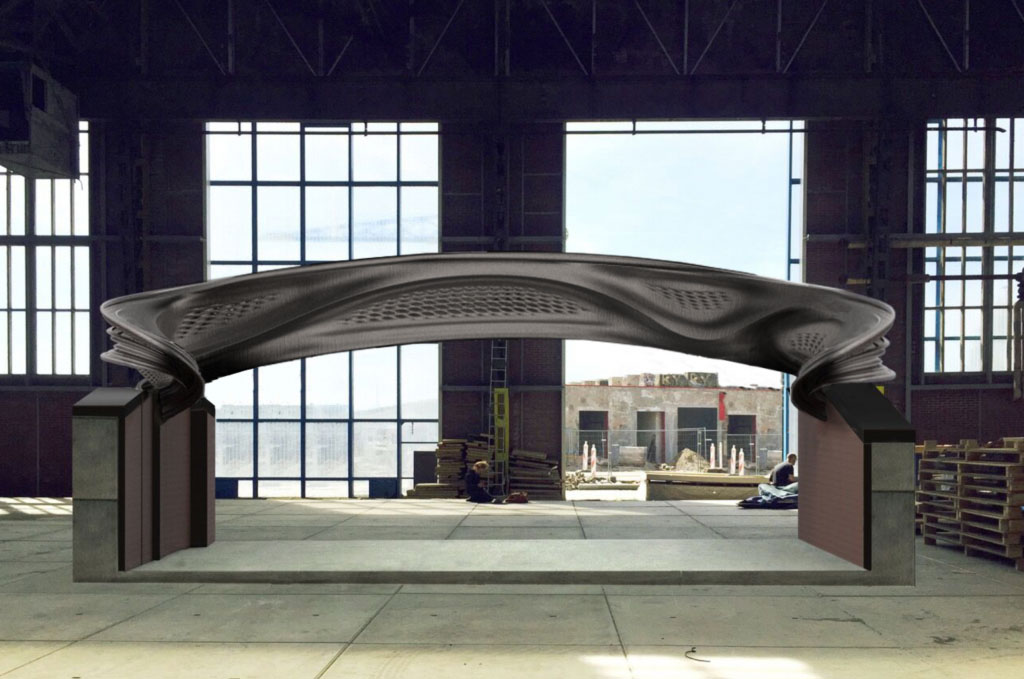 The MX3D bridge digital twin model developed by the Steel Structures research group in the Department of Civil and Environmental Engineering, Imperial College London