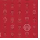 Various avatars on red background