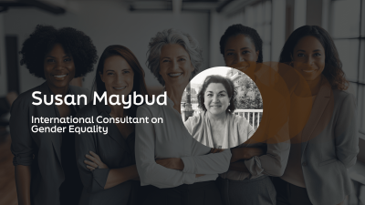 A banner image of Susan Maybud, the article's author.