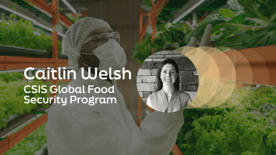 A banner image of Caitlin Welsh, the article's author.