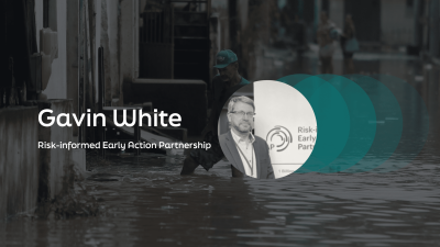 A profile photograph of Gavin White, from the Risk-informed Early Action Partnership.