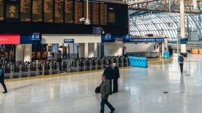 A near-empty image of Waterloo Train Station