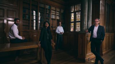 The Maritime Decarbonisation team pictured in the Old Library of Lloyd's Register's London office.