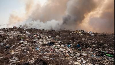 Burning waste