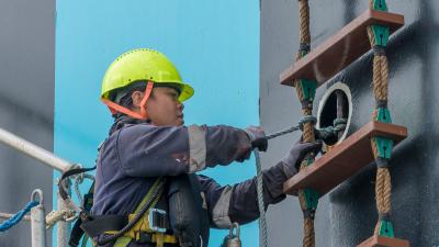 Asian worker