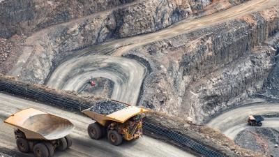 Mining site with truck 
