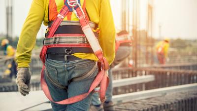 Construction worker in uniform 
