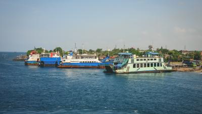 Ketapang ferry port in east Java, Indonesia