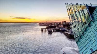 Hull city sunset