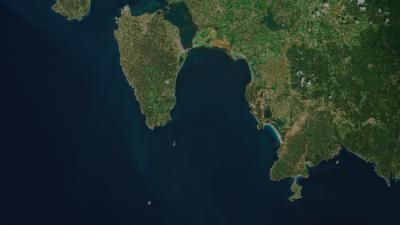 Satellite imagery of Sardinia