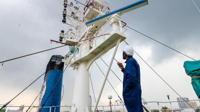 Autonomous shipping mast